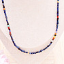 Lapis lazuli cut necklace with semi-precious stones