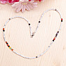 Howlit white cut necklace with semi-precious stones