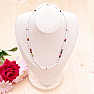 Howlit white cut necklace with semi-precious stones