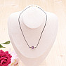 Amethyst bead necklace cotton string