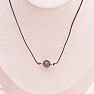 Amethyst bead necklace cotton string