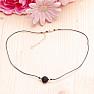 Lava stone bead necklace cotton string