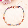 Semi-precious stone chakra necklace with pearls