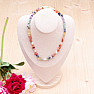 Semi-precious stone chakra necklace with pearls