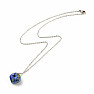 Lapis lazuli with stainless steel chain