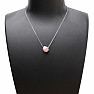 Rose quartz with stainless steel chain