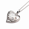 Howlit white heart necklace made of stainless steel