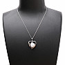 Howlit white heart necklace made of stainless steel