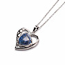 Lapis lazuli heart stainless steel necklace