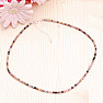 Tourmaline multicolor cut necklace 3.3 mm