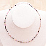 Tourmaline multicolor cut necklace 3.3 mm