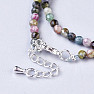 Tourmaline multicolor cut necklace 3.8 mm