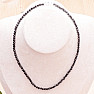 Spinel black cut necklace 3.3 mm