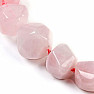 Rose quartz necklace made of large nuggets