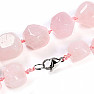 Rose quartz necklace made of large nuggets