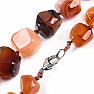 Red agate necklace made of large nuggets