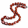 Red jasper necklace made of large nuggets