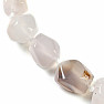 White agate necklace made of large nuggets