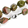 Unakite necklace made of large nuggets