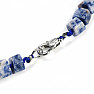 Quartz with sodalite cut bead necklace