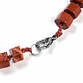 Red jasper necklace made of cut beads