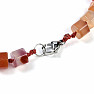 Red agate necklace made of cut beads