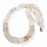 White agate necklace made of cut beads