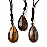 Tiger's eye Drop pendant on a string