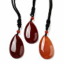 Carnelian Drop pendant on a string