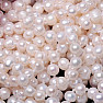 Exclusive women's pearl necklace made of white pearls 114 cm