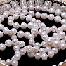 Exclusive women's pearl necklace made of white pearls 114 cm