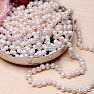 Exclusive women's pearl necklace made of white pearls 158 cm