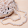 Exclusive women's pearl necklace made of white pearls 158 cm