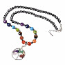 Hematite Chakra Necklace with Tree of Life