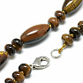 Tiger eye oval and rondel necklace