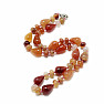 Carnelian drops and rondels necklace