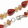 Carnelian drops and rondels necklace