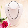 Dalmatian jasper and black agate designer necklace