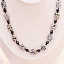 Dalmatian jasper and black agate designer necklace