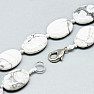 Magnesite (Howlite white) oval necklace