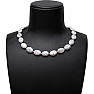 Magnesite (Howlite white) oval necklace