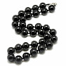 Agate black necklace of large beads 1 cm