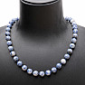 Quartz with sodalite bead necklace 10 mm