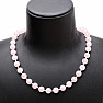 Rose quartz bead necklace 10 mm