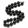 Agate black necklace of large beads