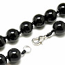 Agate black necklace of large beads