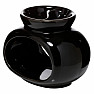 Aroma lamp ceramic Oval black