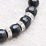 Black obsidian and carnelian bead bracelet RB Design 13