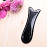 Fish shaped obsidian face gua sha