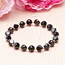 Luxury bracelet made of black obsidian beads